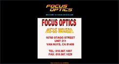 Desktop Screenshot of focusoptics.com