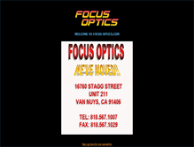 Tablet Screenshot of focusoptics.com